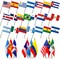 Hispanic Heritage Month Decorations Hand Held Flags on Stick 22 Spanish